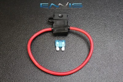 (1) 10 GAUGE ATC FUSE HOLDER W/ FUSE IN-LINE AWG WIRE COPPER 12 VOLT BLADE - Image 1 of 4