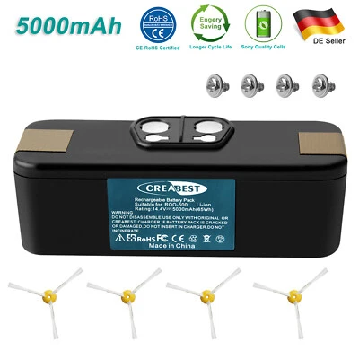 Batteria agli ioni di litio 5000 mAh 14,4 V per iRobot Roomba 500 620 630 650 660 780 790 880 521 - Immagine 1 di 4