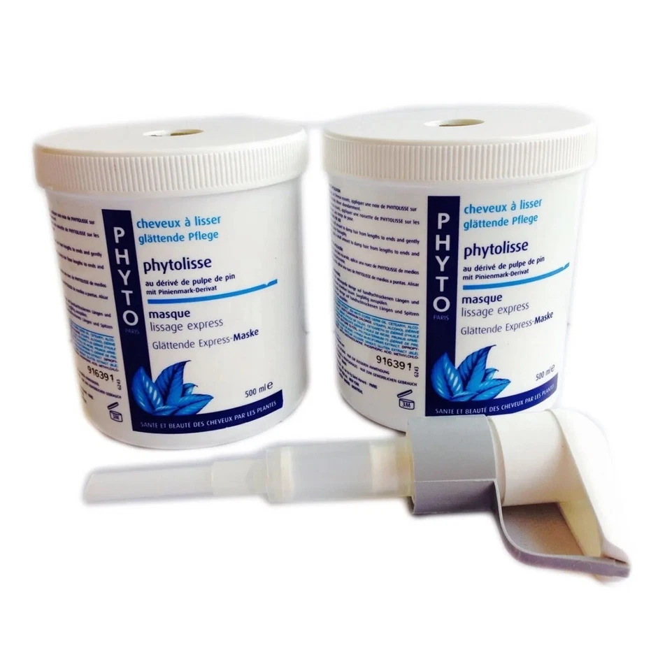 Lot 2 Phyto PhytoLisse Express Smoothing Mask ANTI-FRIZZ 16.9 oz NEW With 1 Pump - Image 1 of 1