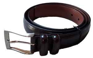STAFFORD Essentials Men Genuine Cowhide Dress Belt BJ35150 Sz 36/90 Dk Brown - Picture 1 of 8