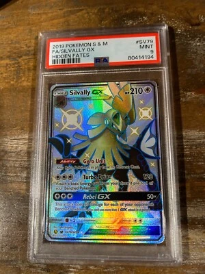 Pokemon 2019 Sun Moon Hidden Fates Full Art SILVALLY GX #SV79 PSA 9 Mint RARE - Image 1 of 2