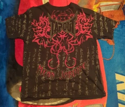 Rare Tapout Mean Jardine Keith Jardine UFC Foil Grunge T-shirt Large - Image 1 of 3