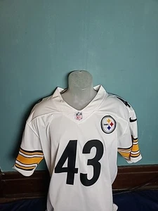 NFL Equipment Nike Steelers Jersey Troy Polamalu #43 Men's Size Large L White - Picture 1 of 12
