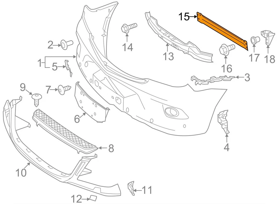 MERCEDES-BENZ SPRINTER W906 FRONT BUMPER REINFORCEMENT A9066221304 10-20 - Image 1 of 1
