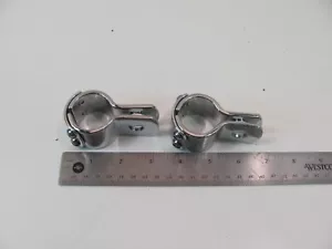 HD HARLEY MULTI FIT CHROME FORK EAR MOUNT BRACKETS - Bild 1 von 7