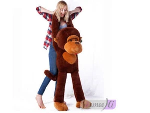 130CM Giant Huge Stuffed Animal Plush Brown Monkey Bear Doll Toy Christmas Gift - Picture 1 of 11