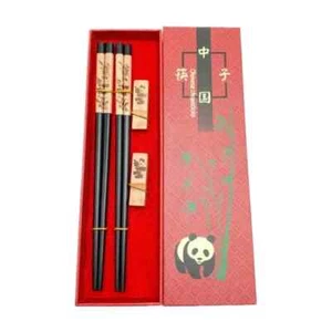 Mainuisi Wooden Chopstick With Rest Set Reusable Japanese Natural Wood Chopstick - Picture 1 of 6