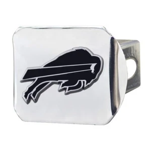 BUFFALO BILLS, CHROME EMBLEM ON CHROME HITCH COVER FROM FANMATS - Picture 1 of 3