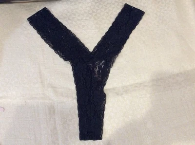 Tanga Victoria Secret 2004 Victoria Secret negro corte alto todo encaje talla M/L rara de colección Foto 1 de 4