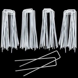 200 Pcs Garden Staples 6 Inch U-Shaped Landscape Staples,11 Gauge Heavy Galva... - Picture 1 of 8