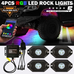 4 Pods RGB LED Rock Light Underbody Glow Lamp bluetooth Wireless Music Control - Bild 1 von 12