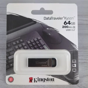 Kingston 64 Go DataTraveler Kyson USB 3.2 Gen1 Flash Drive Type-A 200 Mo/s - Photo 1/2