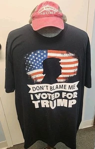 2 NEW Donald Trump DON'T BLAME ME 3XL T-SHIRT & NWT GUN OWNERS FOR TRUMP HAT - Picture 1 of 10