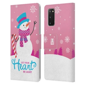 HEAD CASE DESIGNS CHRISTMAS TIDINGS LEATHER BOOK CASE FOR SAMSUNG PHONES 1 - Picture 1 of 11
