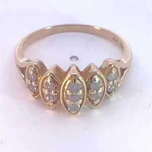 Damen Diamant Cluster Ring 11 Diamanten 0,55 Karat T.W. 10K Yellow Go (MI1070113) - Bild 1 von 7