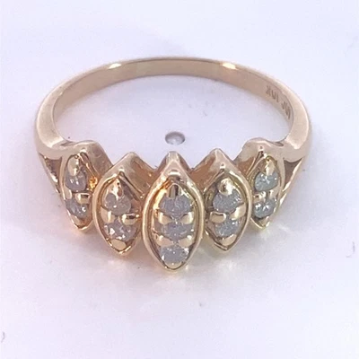 Женское кольцо с кластером бриллиантов 11 бриллиантов 0,55 карата T.W. 10K желтый Go (MI1070113) - Изображение 1 из 4