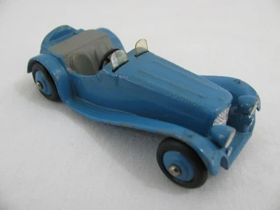 Vintage Meccano Dinky Toys 1/43 Diecast Blue Jaguar SS100 Sports Car #38F VG - Image 1 of 4