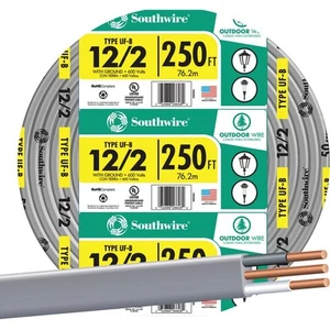Cable eléctrico Southwire 250 pies 12 AWG 2 conductores UFW/G 13055955 Southwire - Imagen 1 de 2