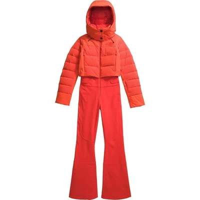 Women’s The North Face “Off The Clock” 550 Down One-Piece Snowsuit – RED, NEW, - Image 1 of 4