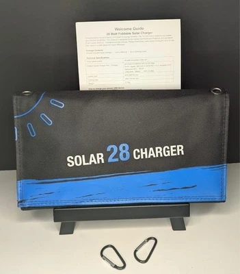 Cargador solar plegable 28 vatios 5A máximo 2 puertos USB Foto 1 de 3