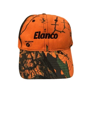 Orange Elanco Hunting Semi- Camo Baseball Cap Mossy Oak Pattern EUC - Image 1 of 4