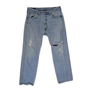Vintage Levis 501-0193 Jeans Herren 32 x 28,5 blau verblassen Knopf abgenutzt hergestellt in USA - Bild 1 von 6
