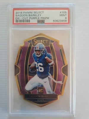 Saquon Barkley select die cut purple rookie PSA 9, 58/75 - image 1 of 2