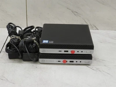 2X HP EliteDesk 800 G3 Mini Desktop Intel Core i5-6500T @ 2.50GHz 8GB RAM *READ* - Image 1 of 4