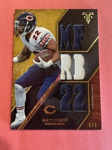 Matt Forte 2014 Triple Threads Triple Jersey /9 9/9 - Picture 1 of 2
