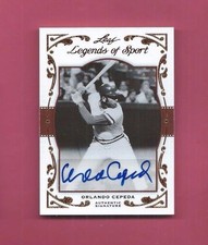 ORLANDO CEPEDA 2011 LEAF Autograph LEGENDS OF SPORT SIGNED GIANTS SER #d 19/50