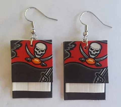 Tampa Bay Buccaneers NFL football earrings duct tape duck lightweight handmade Cover