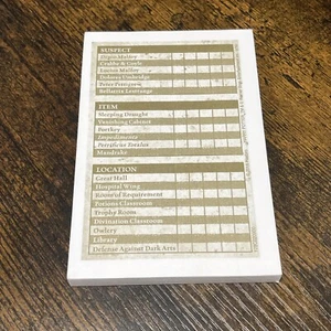 Harry Potter CLUE Board Game 2016 Replacement Parts: NOTEPAD - Picture 1 of 4