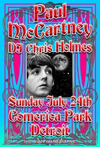 PAUL McCARTNEY CONCERT POSTER by Original Grande Ballroom Artist Carl Lundgren - Picture 1 of 1