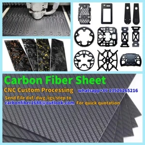 Carbon Fiber Sheet Panel Cutting Carbon Plate CNC Process FPV Frame Arm Frame - Picture 1 of 10