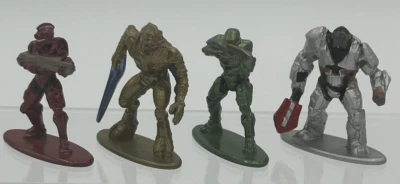 Set 4 figuras de metal fundido a presión Jada HALO nano Foto 1 de 4