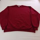 Hanes EcoSmart Okrągły dekolt Męski czerwony bawełniany sweter Bluza z długim rękawem Rozmiar L