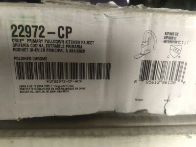 Grifo de cocina extraíble Kohler 22972-CP Crue, acabado cromado pulido Foto 1 de 4