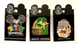 Disneyland Holiday 2005 pins. Tinker Bell, St Patrick's Day & Mickey Easter LE!! - Picture 1 of 9