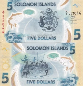 Solomon Islands 5 Dollars ND 2019 P 38 Polymer UNC - Picture 1 of 3