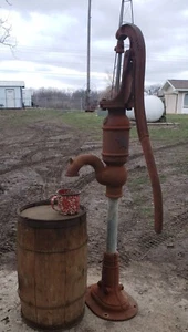 Selten früh (Blue Star Mfg.Co.) Top Gusseisen Hand Wasserbrunnenpumpe. Galva, Ill. - Bild 1 von 12