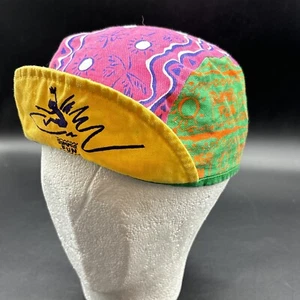 Vintage wendys Summer Fun All Over Print Hat Bright colors Funky - Picture 1 of 9