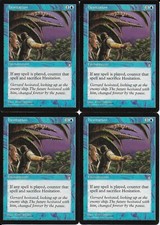 MTG: HESITATION Stronghold UNCOMMON; played, Excellent condition x4
