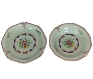 Vintage Adams England Calyx Ware 2475 Flower Floral Plate & Bowl Set 6” READ - Picture 1 of 12