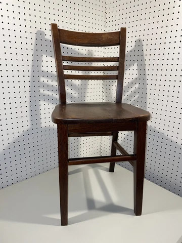 Antique Hardwood Childs Chair very old 17.5 inches floor to seat Cover