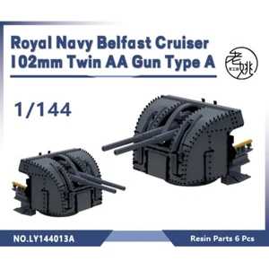 Yao's 1/144 Model Upgrade Part Royal Navy 102mm /45 QF HA MkXV Twin AA Gun TypeA - Picture 1 of 6