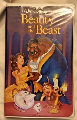 VHS Disney Beauty & The Beast Black Diamond Edition #1325 1992 Tested Clamshell Foto 1 de 4