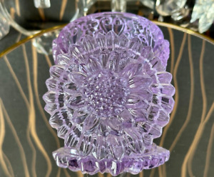 Unique Purple Glass Trinket Box - Transformative Lighting Effect
