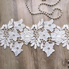90cm Embroidered Lace Edge Trim Hollow Out Flower Ribbon DIY Sewing Craft White