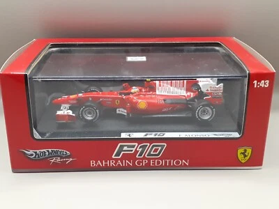 FERRARI F10 FERNANDO ALONS #8 BAHREIN EDITION HOT WHEELS 1/43 DIE CAST NEW T6289 - Immagine 1 di 4