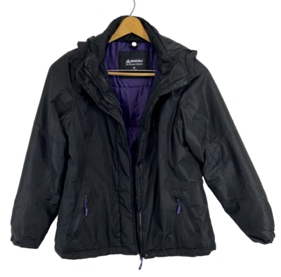 Snozu Performance Black Jacket Women's Size M Removable Hood Full Zip - Image 1 of 4